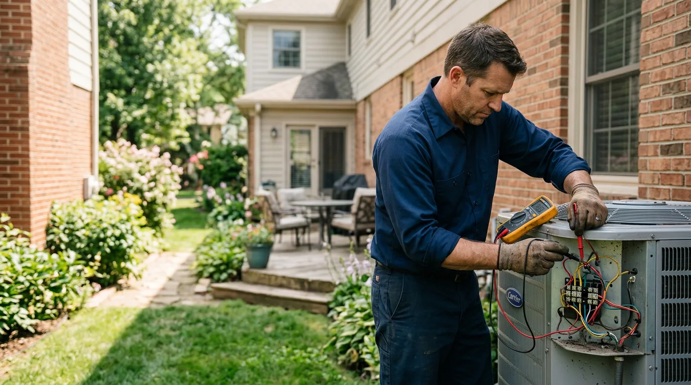 HVAC technician working near Corona, NM